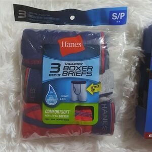 Hanes Tagless Boxer Briefs Long Leg 3 Pair Total NEW Size Small